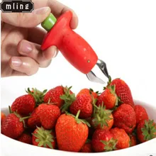 Mling 1 шт. Клубничные отверстия для удаления корер с когтями из нержавеющей стали кухонный инструмент красный