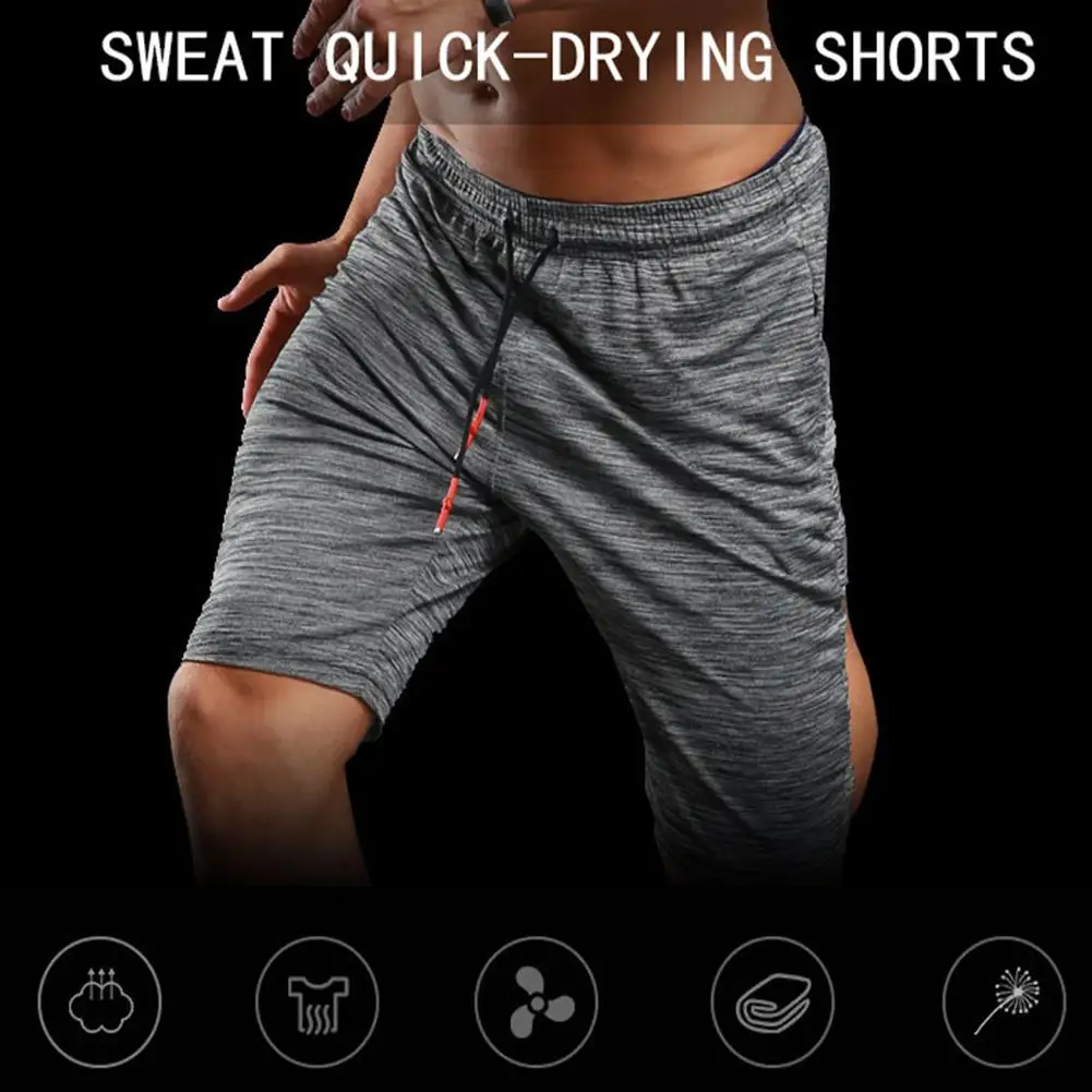 Yfashion New Mens Sports Shorts Casual Quick Drying Solid Color Man Loose Capri Tranning Shorts for Running Exercises Yfashion New Mens Sports Shorts Casual Quick Drying Solid Color Man Loose Capri Tranning Shorts for Running Exercises