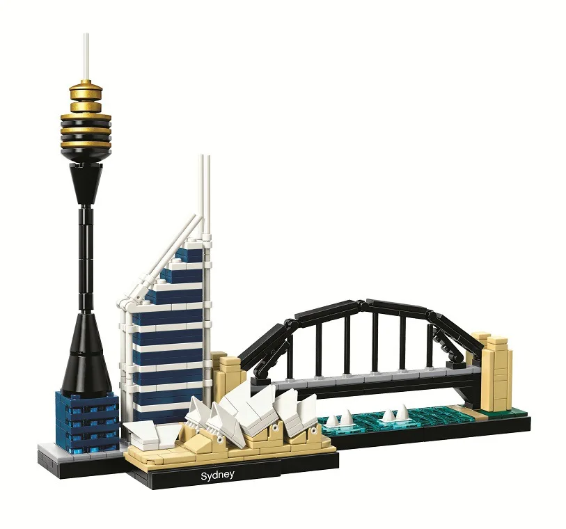 Architecture Sydney Skyline Building Blocks Sets City Bricks Classic Model Kids Toys Compatible legoings 