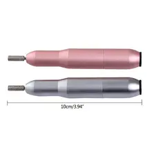 USB электрическая для ухода за ногтями Дрель Инструменты низкий уровень шума с 6 шлифовальных головок+ 6 сверл F42B