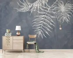 Beibehang пользовательские обои элегантный элегантность скандинавском стиле лист текстуры ТВ фоне стены 3d гостиная фон 3d обои