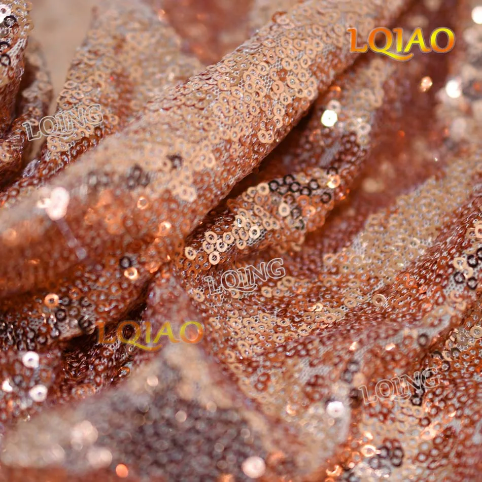 3mm Rose Gold SEQUIN Fabric material STUNNING ALL OVER BLING SMALL Sparkling SEQUINS ON MESH. WEDDINGS DECORATION DANCEWEAR | Дом и сад
