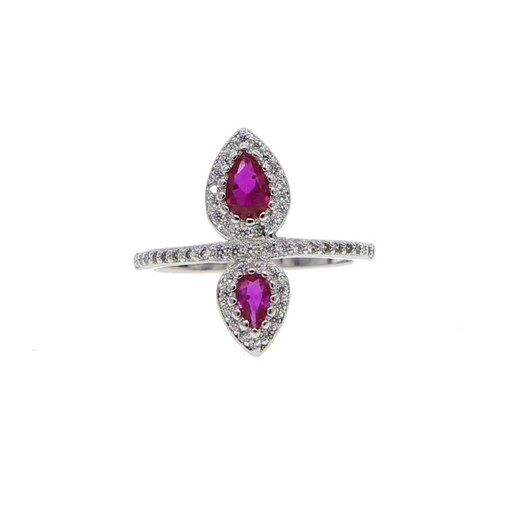 silver color Copper Rings For Women Fashion Cubic Zirconia Princess Rings Wedding Engagement 2018 Bijoux Ring Jewelry
