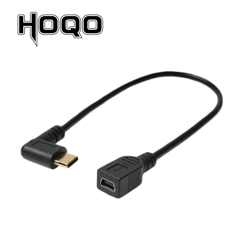 الذكور البسيطة USB إلى نوع C زاوية الحق USB C إلى البسيطة USB الإناث مزامنة البيانات تهمة الطاقة وصلة كابل ل المحمول HDD Mp4 Carema ل