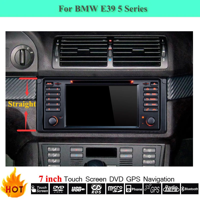 Автомагнитола с сенсорным экраном и GPS навигацией для BMW E39 520i 530i M5 Old 5 Series