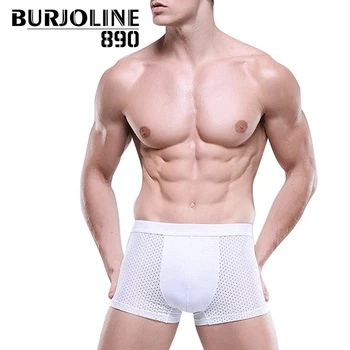 

890 3pcs/lot Summer Men's Underwear Man boxer Ice Mesh Breathable Sexy Youth Boxer B05183