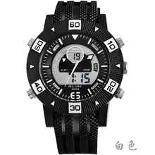 Для мужчин Спорт двойной Дисплей показывает цифровые WR50M Плавание Водонепроницаемый Водонепроницаемые светодиодные Открытый кварцевые наручные часы K45