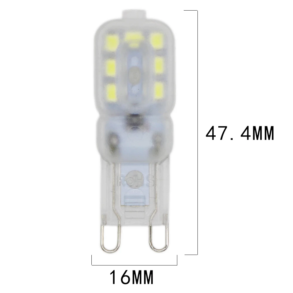 10X Mini G9 SMD2835 светодиодный светильник туры 1,5 Вт 220 В светодиодная лампочка-кукуруза лампа хрустальная люстра G9 лампа замена галогенная 15 Вт 20 Вт