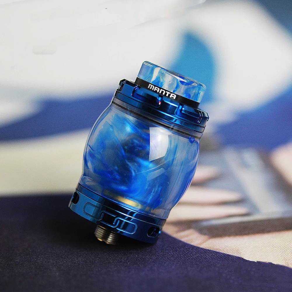 Beste Originele Advken Manta RTA Hars Versie 4.5ml Tank 24mm RTA w Resign 810 Drip Tip   Dual coil Bouwen Dek Vape Tank Vs Zeus Dual