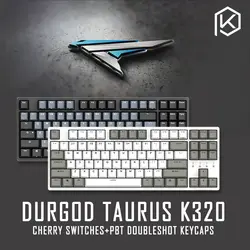 Механическая клавиатура durgod 87 Телец k320 с помощью переключателей cherry mx pbt doubleshot keycaps коричневый синий черный красный серебристый