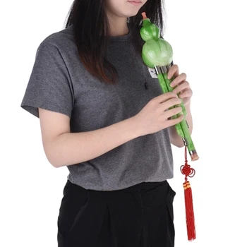 

STARWAY C Key Hulusi Imitation jade Flute Cucurbit Handmade Chinese Traditional Ethnic Musical Woodwind Instrument for Beginner