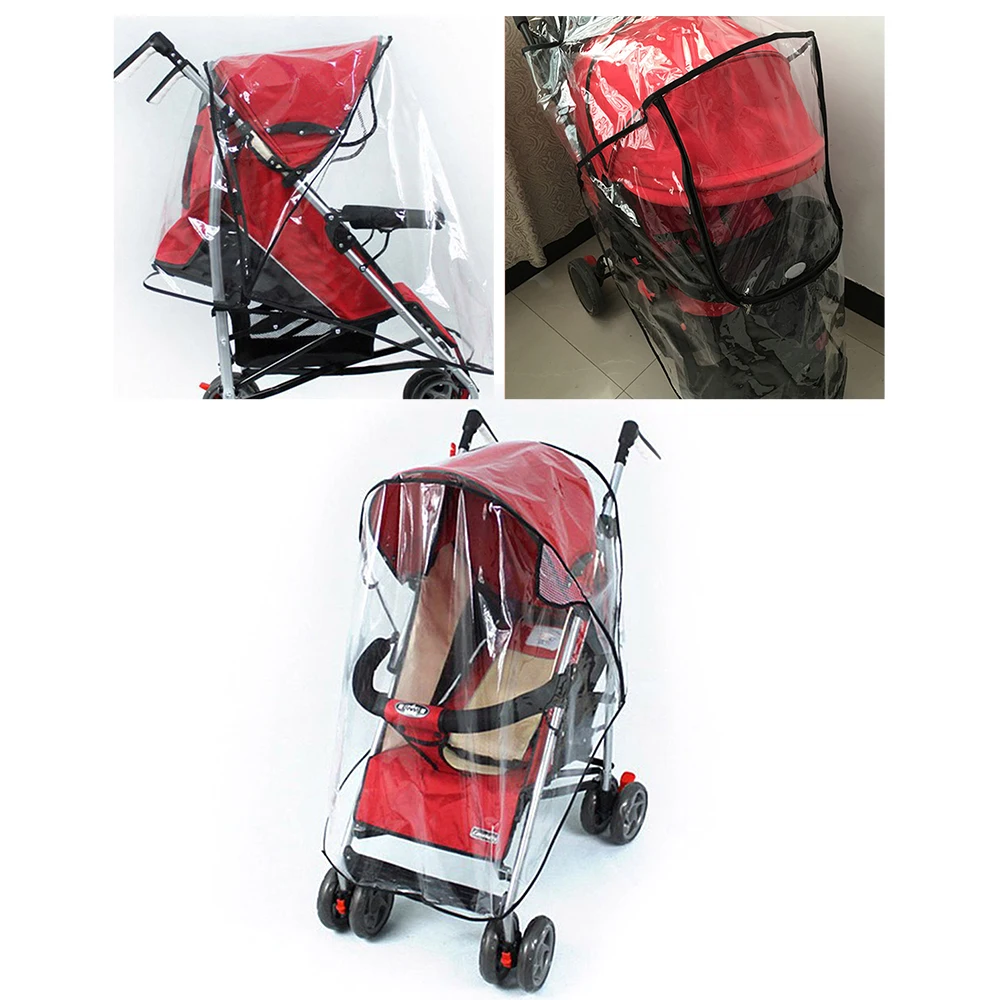 

Baby Stroller Accessories Stroller Raincoat Universal Waterproof Rain Cover Wind Dust Shield Zipper Open For Baby Strollers