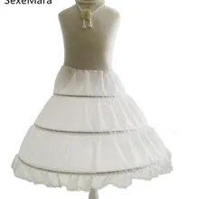 Белый 3 Обручи канкан детские туфли под платье туфли-Нижняя юбка нижняя юбка-кринолин свадебные аксессуары для Платье в цветочек для девочек