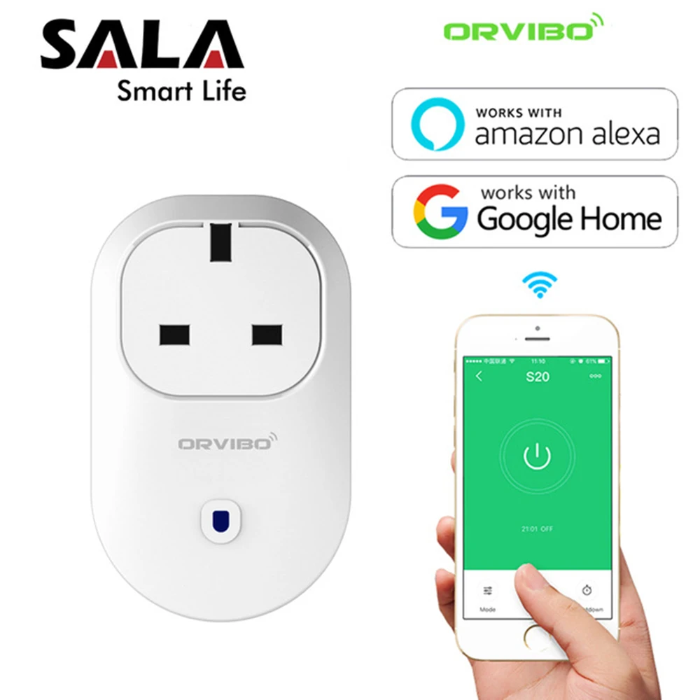 2018 Новый ORvibo домашняя Автоматизация WIFI таймер S25 Великобритания умная розетка