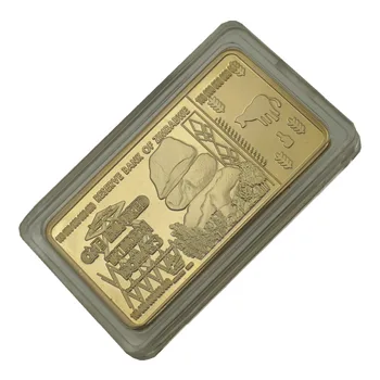 

5pcs 999999 gold plated Zimbabwe Banknote Coins with 10pcs for game playing money or kids gift money Non-currency Coins