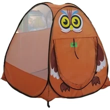 2016 New Arrival Portable Owl Shape Folding Tent Kids Children Boy Castle Cubby Game Play House For Kids Best Gift