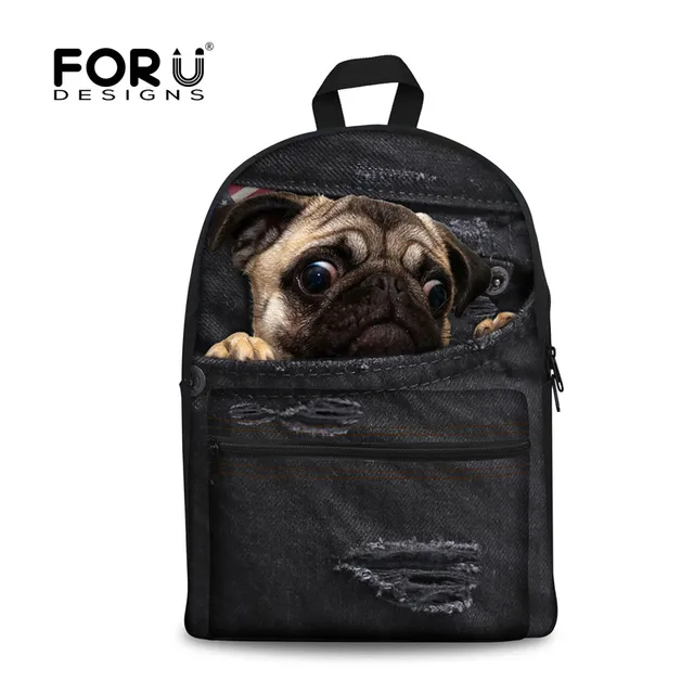 forudesigns women backpacks for teenage girls cat pug dog printing forudesigns women backpacks for teenage girls cat pug dog printing boys school backpack denim black jeans