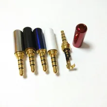 100 шт позолоченный 1/" 3,5 мм 4 полюс штекер аудио для плеер припоя