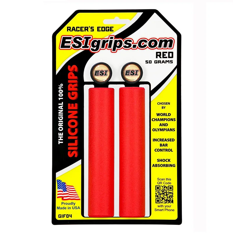 ESIgrips.com MTB велосипедный Руль силиконовые ручки для XC/AM Сделано в США - Цвет: red chunky 60g