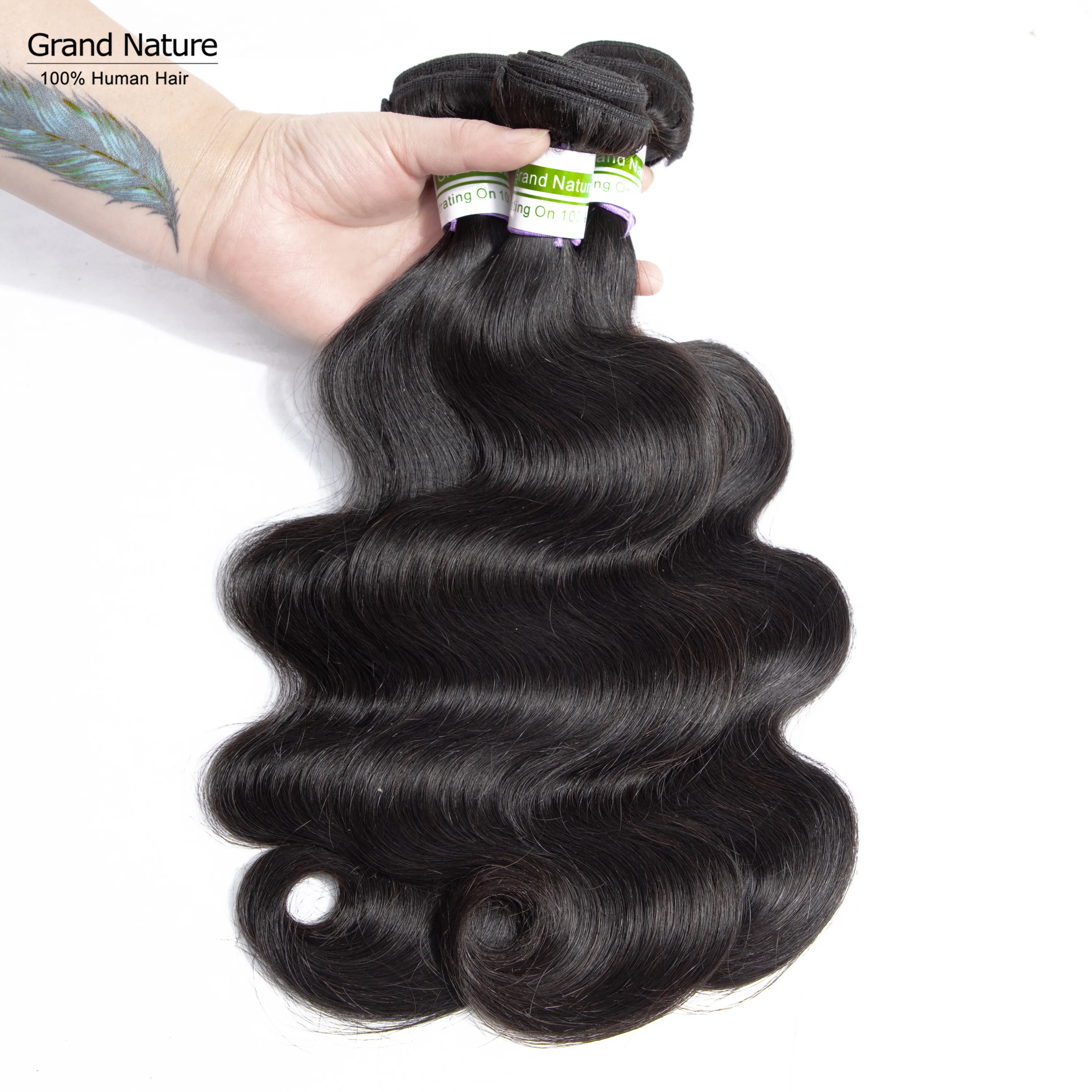 Гранд природы бразильские волосы категории virgin Комплект s 8 до 26 дюймов бразильские волнистые волосы для наращивания Remy человеческие