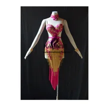 Горячее предложение! Распродажа! KAKA-L1579, белая женская Одежда для танцев, латинское платье c бахромой для девочек, платья для сальсы, танго, Самба Румба Чача платье латиноамериканское танцевальное платье