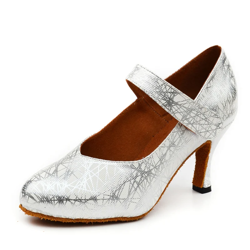 High Quality Ladies Women Tango Salsa Ballroom Latin Dance Shoes with Suede Sole 2.2 2.36 2.75 Inch Heels