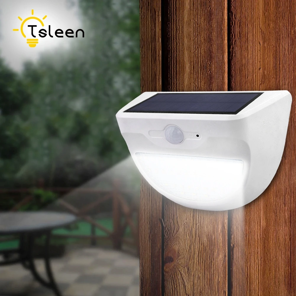 

TSLEEN Luminaria Solar Powered Outdoor Led Light 24 37 46 LEDs Waterproof PIR Motion Sensor Path Wall Home Garden Security Lamp