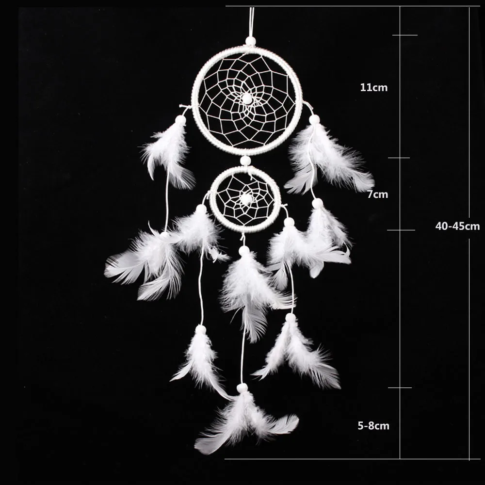 Ручная работа кружево Ловец снов перья тюль колокольчики настенные украшения