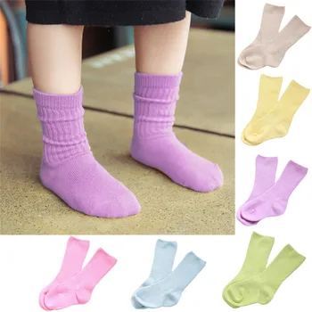 

New warm Children Knee High Wide Mouth Bamboo Fiber Cotton Babies Socks Children in the Tube Socks for girl children
