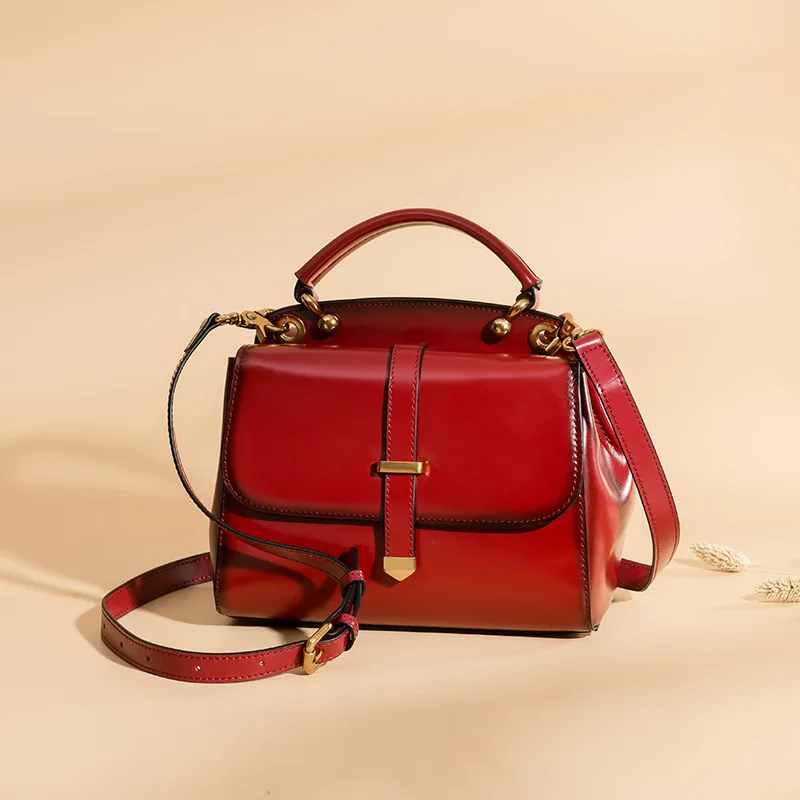 Роскошные сумки через плечо, сумки для женщин от известных брендов, дизайнерские женские сумки через плечо из натуральной кожи, женская сумка-мессенджер - Цвет: Wine Red