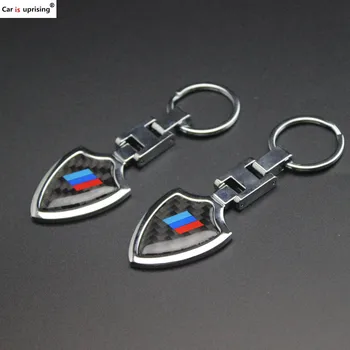 

10pcs New carbon fibre Keychain Keyring for For BMW M Power 1 2 3 5 7 series X1 X3 X4 X5 X6 E90 F10 M1 M3 M5 F20 F30 Car Sticker