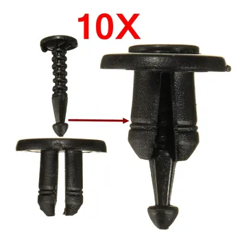 

New 10Pcs Bumper Fastener Trim Clip Rivets For Renault Clio Laguna Megane Espace