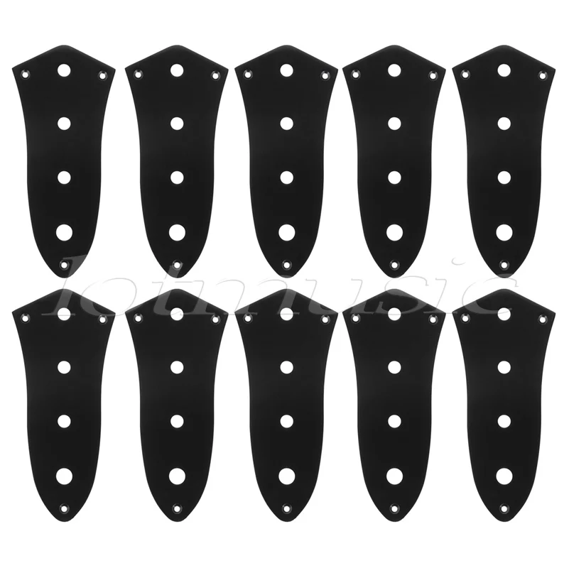 

10pcs Black Metal 4-Hole Control Plate for Electric Guitar Replacement