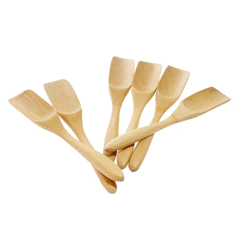 Открытие Продвижение-легкая натуральная бамбуковая деревянная чайная ложка бамбуковая ложка медовая ложка чайная ложка пыльца ложка