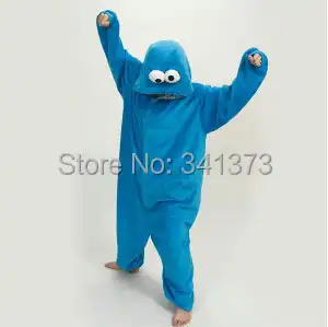 Животное пижамы улица сезам косплей костюмы толстовки комфортно sleepwears взрослые