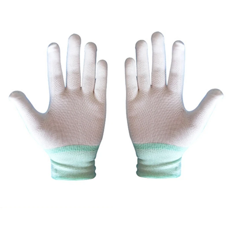 

1pair Antistatic Gloves Electronic Gloves Anti-static Dust-free Thin Section Knitted Gloves Wear Protective Protective Gloves