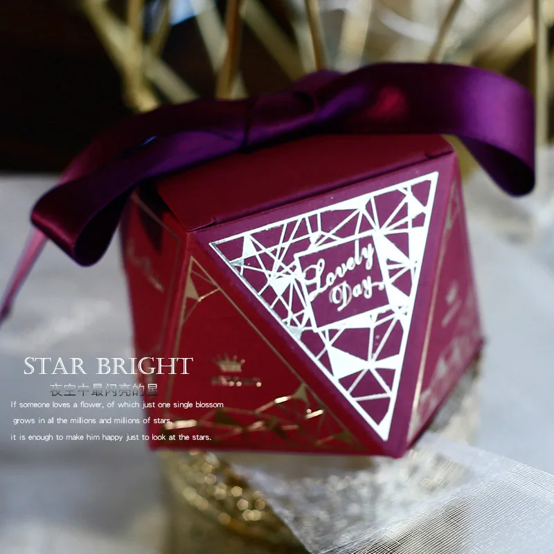 RMTPT Высококачественная подарочная коробка со стразами, роскошная коробка со свадебными сувенирами и подарками, коробка для свадебного подарка, коробка конфет для подарка 50 шт