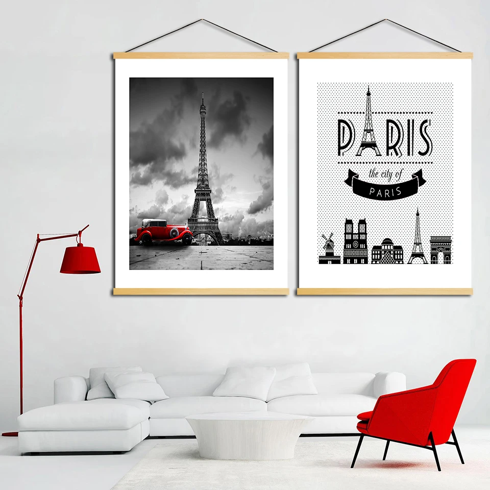 Print-Canvas-Modern-Paris-Tower-Wall-Art-Umbrella-Letter-Painting-Solid-Wood-Hanging-Scrolls-Poster-Home (1)