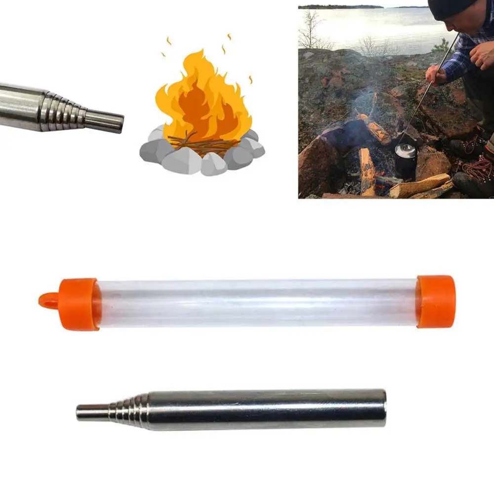 

48CM Outdoor Pocket Bellow Collapsible Campfire Blow Fire Tool Kit Survival Blow Fire Tube Retractable Blowpipe
