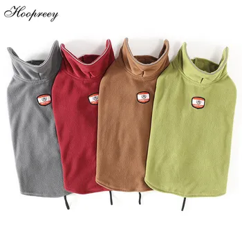 

New Autumn Winter Dog Fleece Vest Solid High-collar Dog Cat Shirt High Quality Warm Pet Clothes 6 Sizes Available XS-3XL 20E