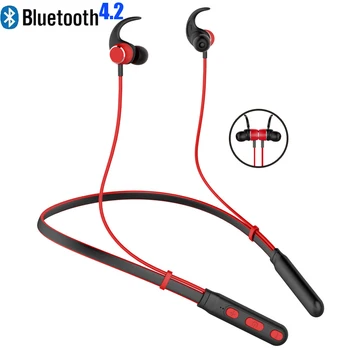 

2020 Hot sale H01 wireless sports Bluetooth headset sweat-proof water neck-mounted stereo bass running Bluetooth earphone