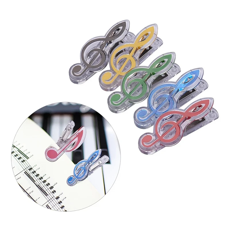 STARWAY 5pc Musical symbols shape Guitar Piano Scores Kawaii clips Bookmarks Paper multiple colour High Quality Music Clip | Спорт и