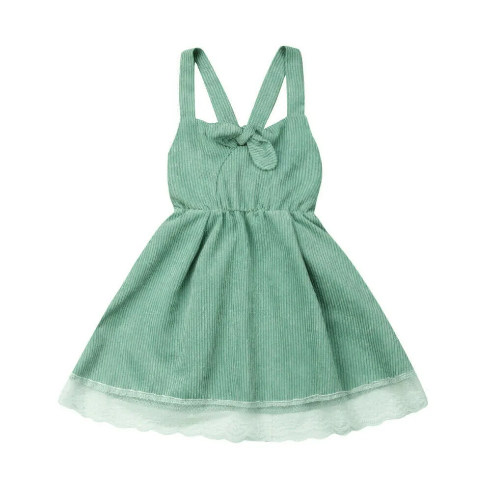 

Infant Dresses For Baby Girl Sweet Lace Fashion Open Back Striped Strap Casual sukienka dla dziewczynki платья детские F4
