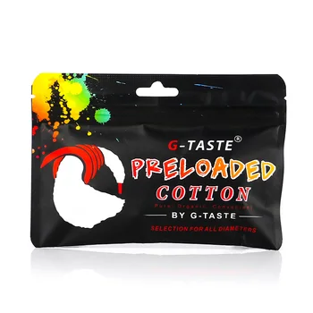 

24pcs/bag Electronic Cigarette cotton vape G-taste preloaded premium organic Japan cotton wool for RDA RBA DIY Vapor