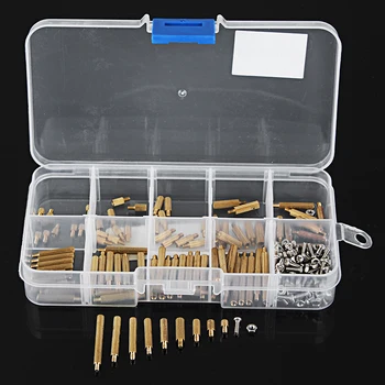 

270pcs M3 3-25mm Male-Female Brass Round Thread Column Standoffs Spacer Screw For PCB Board