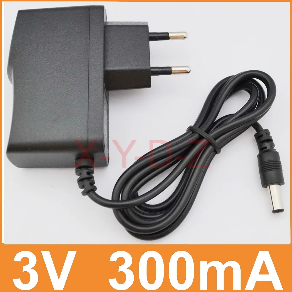 

1PCS 3V 300mA High quality AC 100V-240V Converter Switching power adapter DC 3V 0.3A 300mA Supply EU Plug DC 5.5mm x 2.1mm