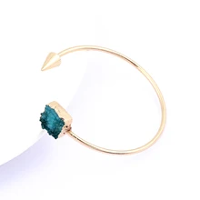 Dayoff квадратный простой открытый Браслет-манжета очаровательные милые золотые браслеты женские ювелирные изделия Изысканный острый регулируемый браслет B112