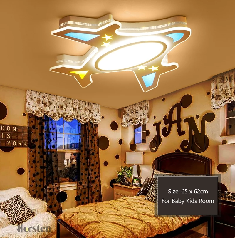 Horsten Modern Acrylic LED Ceiling Lights For Baby Children Kids Room Plane Lampshade Ceiling Lamp For Bedroom Study Room (2)