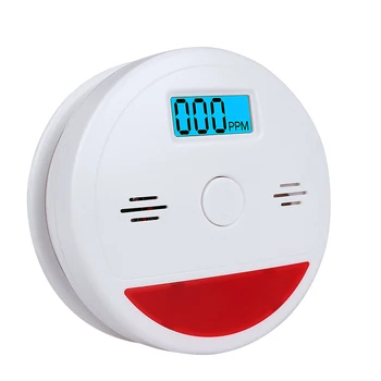 

CO Sensor LCD Photoelectric Home Security Independent Carbon Monoxide Poisoning Alarm Detector 85dB