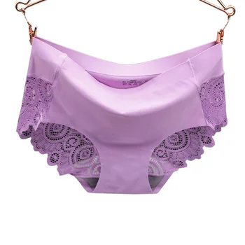 

New Women's Sexy Lace Panties Seamless Cotton Breathable Panty Hollow Briefs Plus Size Girl Underwear Female Intimates Lingerie